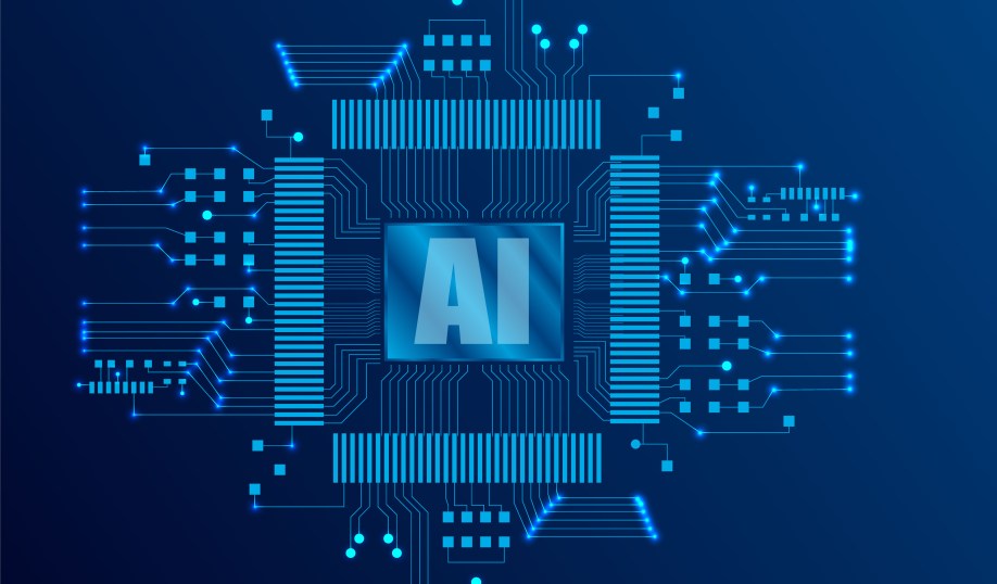 Shutterstock image illustrating AI on a circuit.