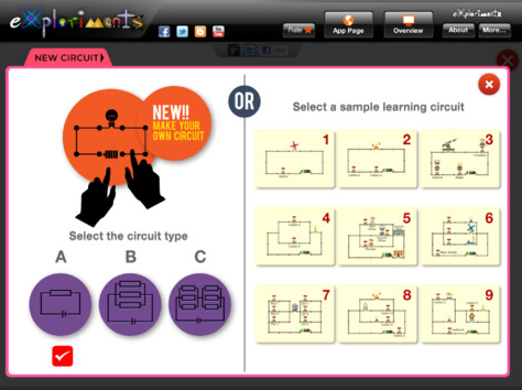 Exploriments Circuit App