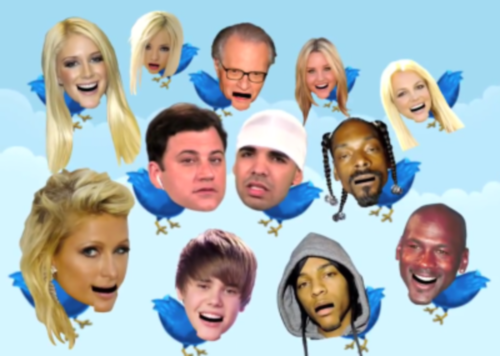 Famous celebrities on Twitter