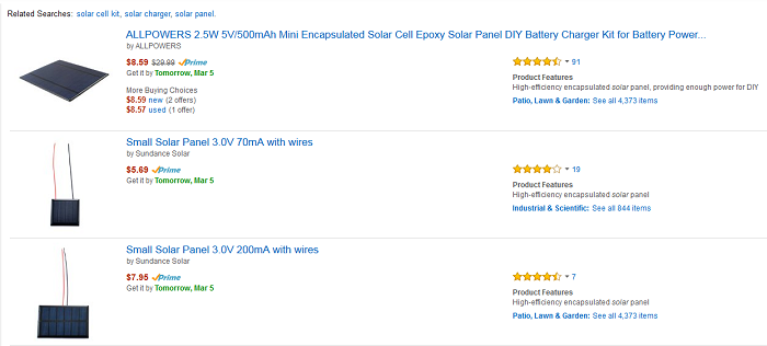 Amazon solar cells