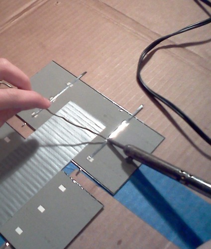 Wiring solar cells together