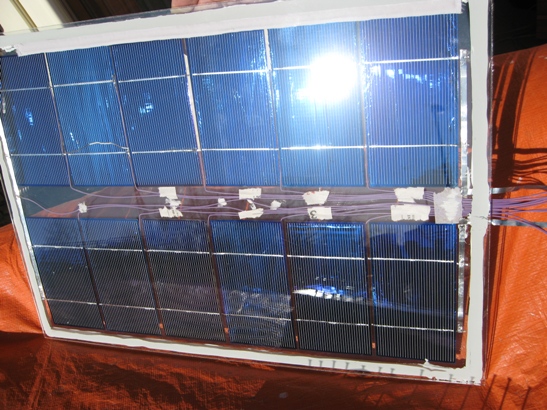 Plexiglass to protect solar cells