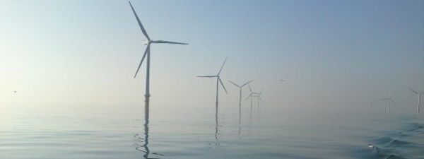 Wind farm in sea