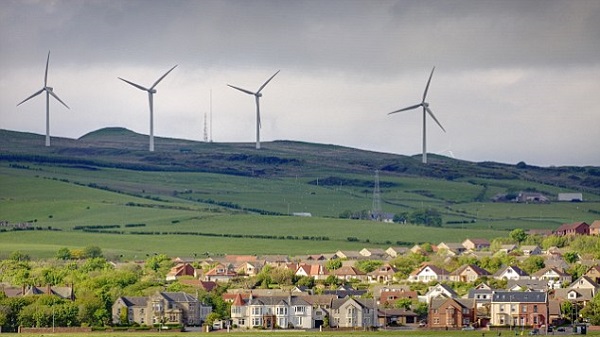 Wind farm with homes