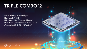 Synaptics' Triple Combo SYN4382 wireless IoT SoC