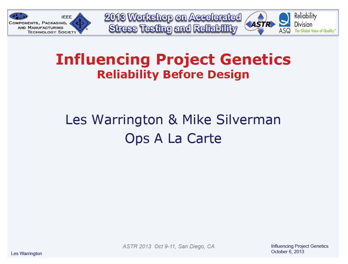 10-Warrington-Influencing_Project Genetics_Reliability