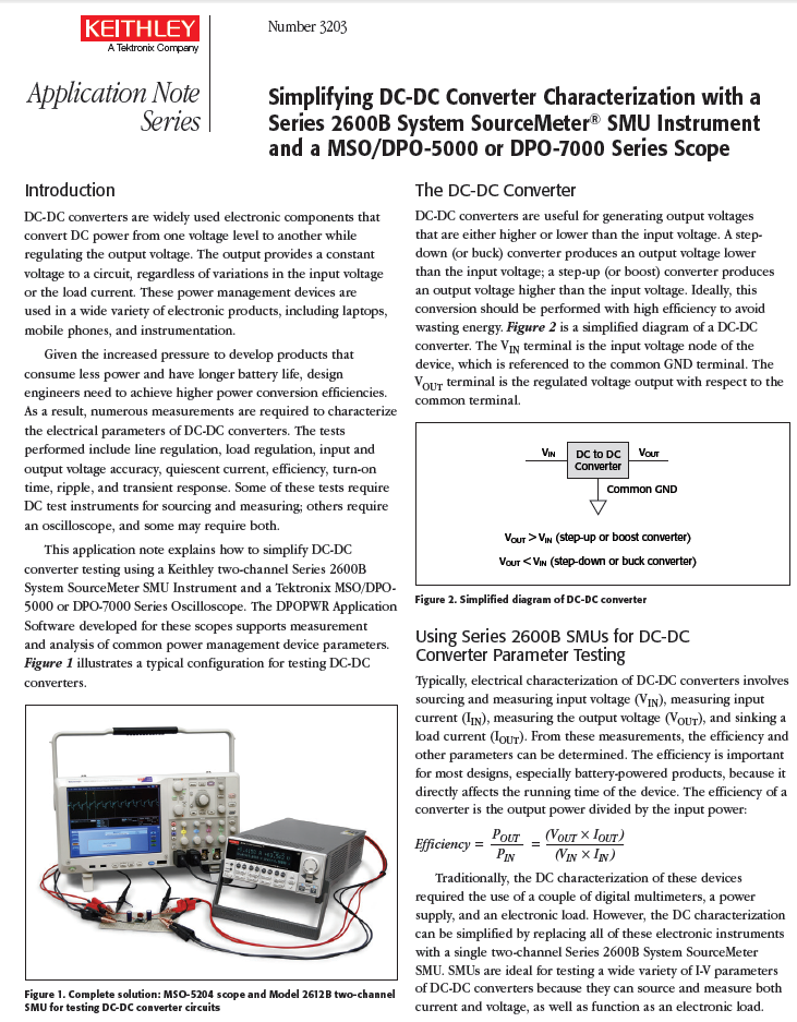 Keithley - 200433798 DC-DC App note