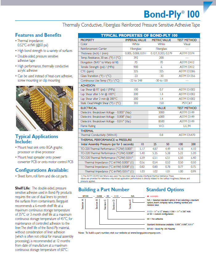 Bergquist Bond-Ply 100