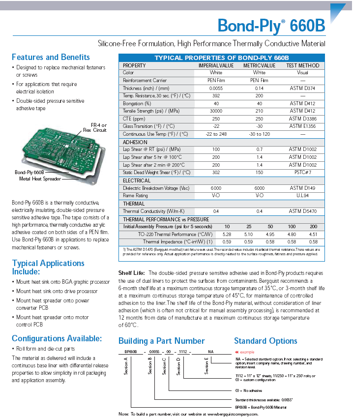 Bergquist Bond-Ply 660B