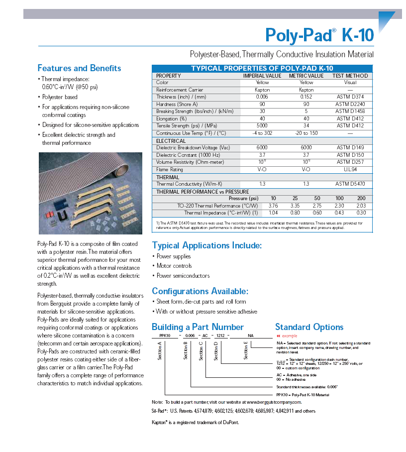 Bergquist Poly-Pad K-10