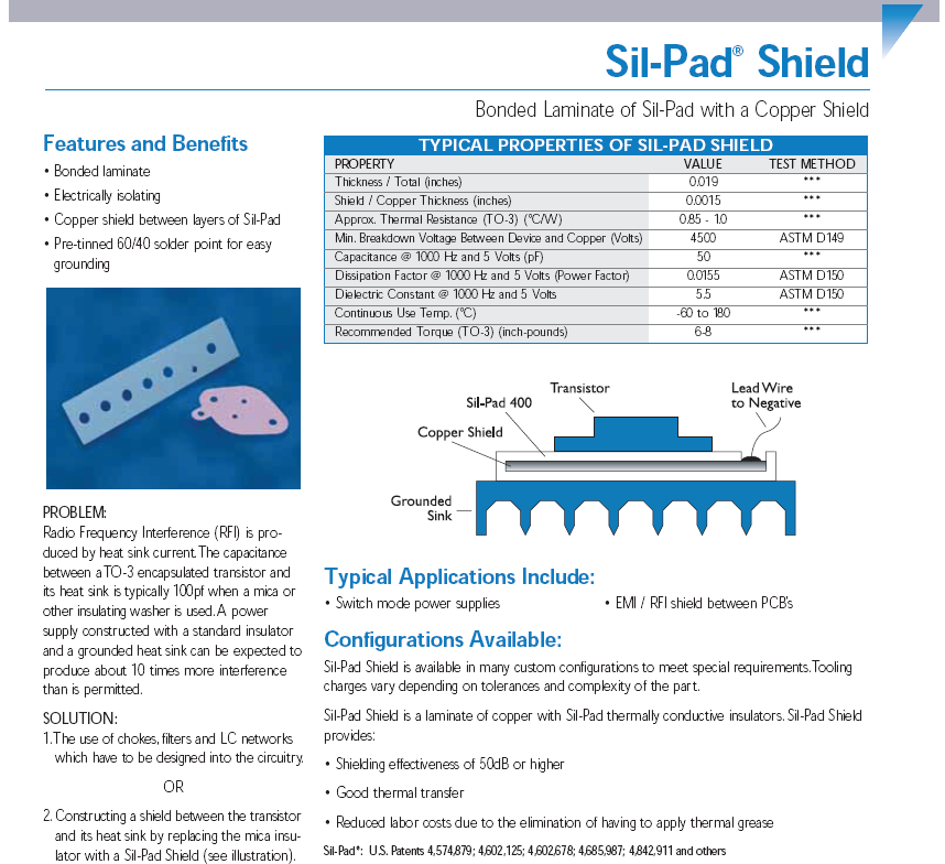 Bergquist Sil-Pad Shield