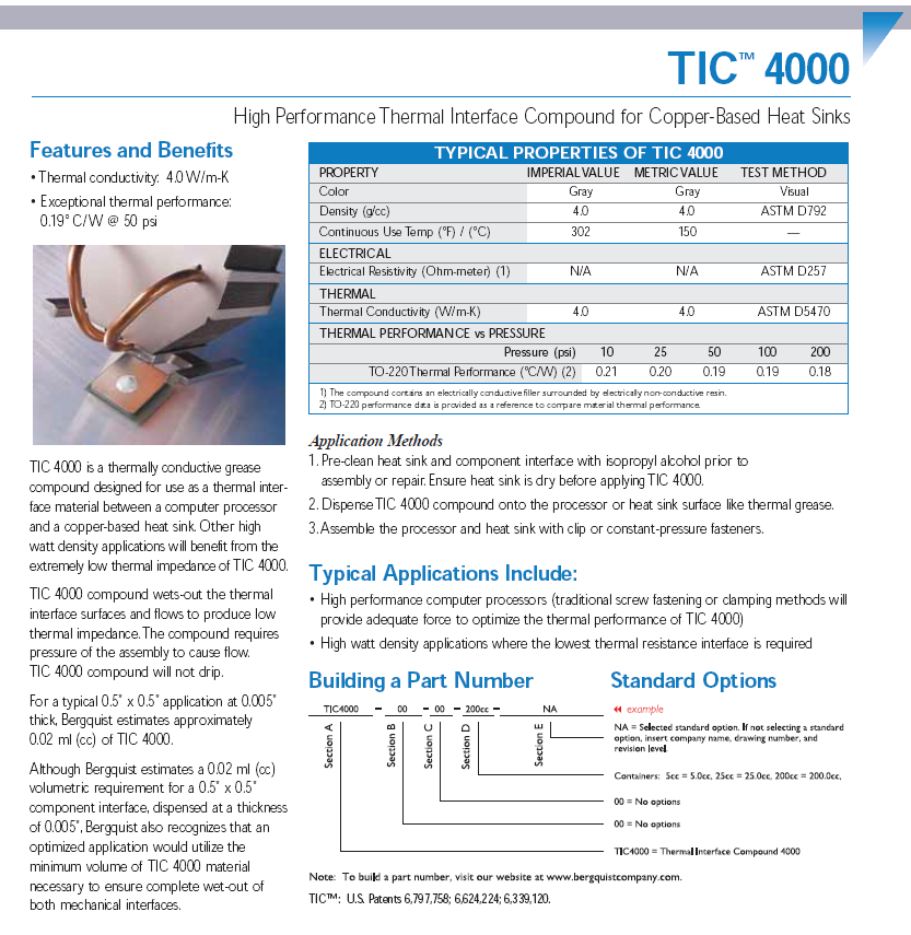 Bergquist TIC 4000