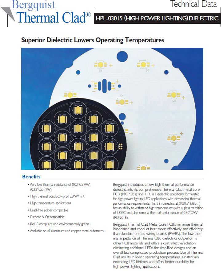 Bergquist Thermal Clad HPL-03015