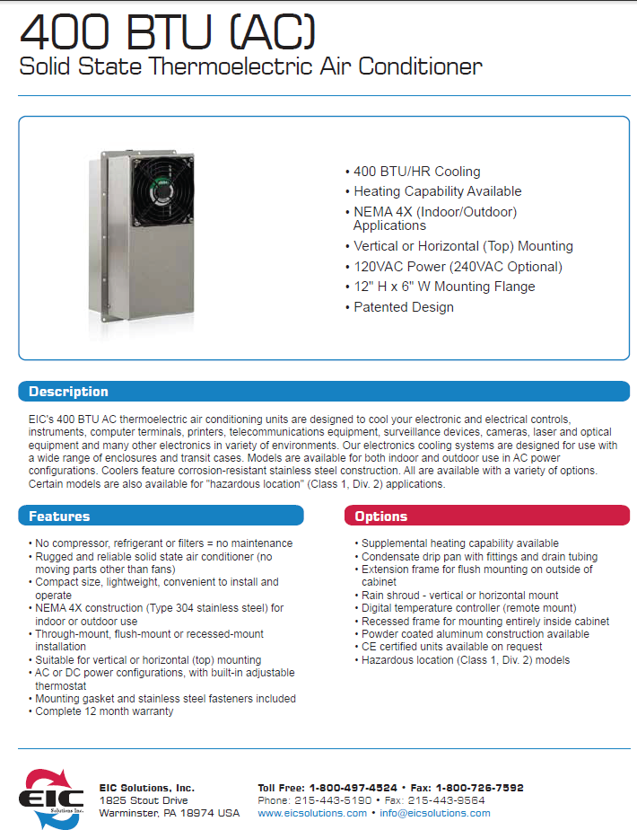 EIC - 400 BTU (AC) 