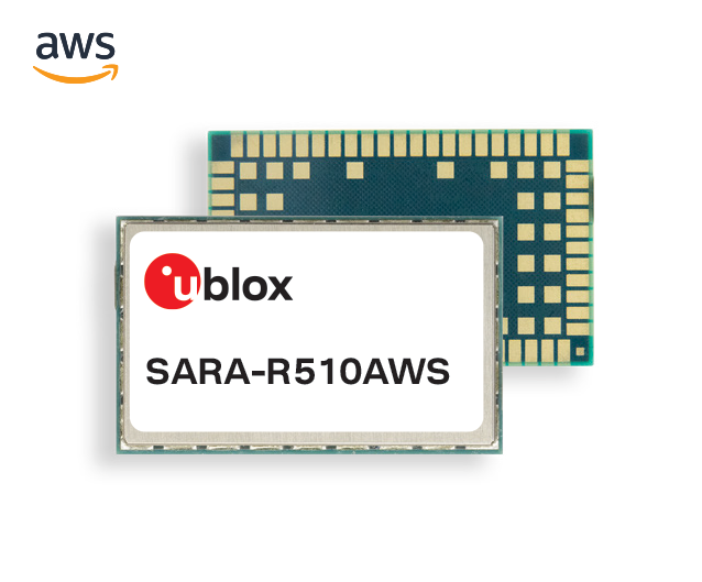 u-blox SARA-R510AWS cellular module.